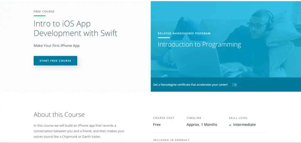Udacity Free Online Course for iOS App Development