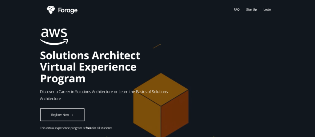 AWS Solutions Architect Virtual Experience Program free for  students