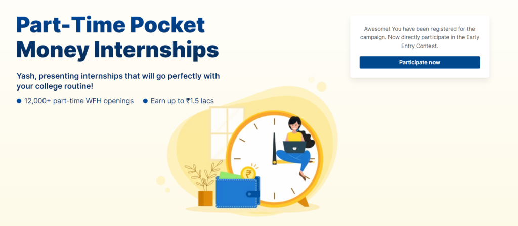 Internshala's Part-time Pocket Money Internships for students - Course Joiner