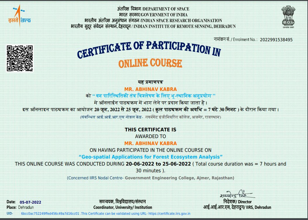 IIRS & ISRO's 2 New Certification Courses