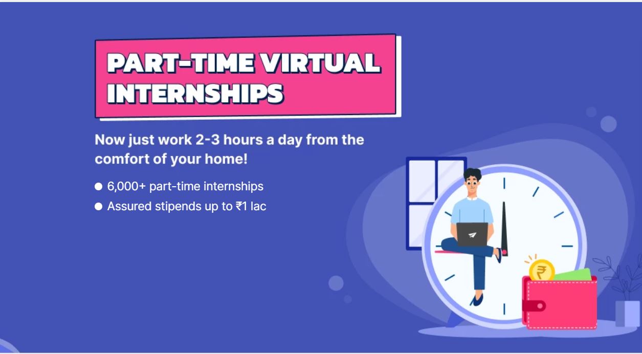 Internshala Part-time Virtual Internships Campaign
