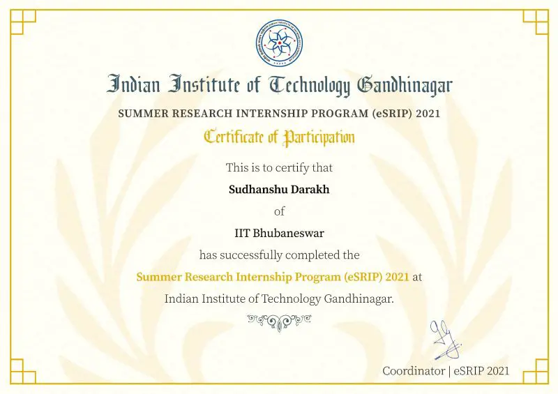 IIT Gandhinagar Summer Research 