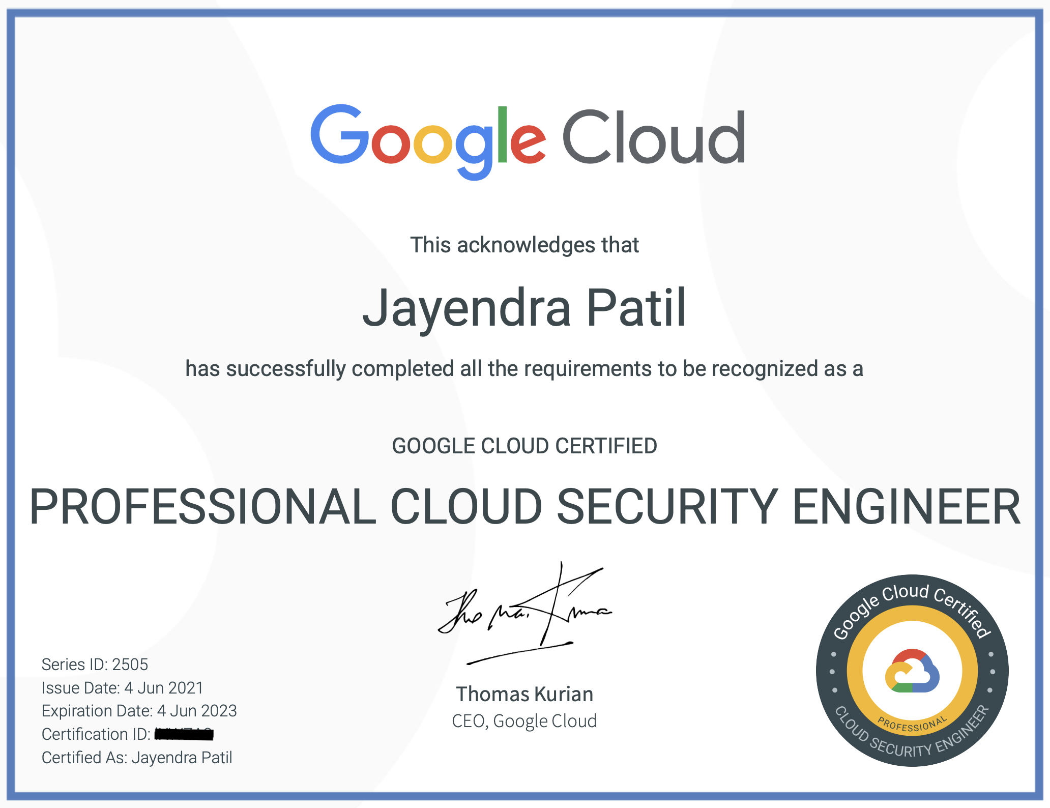 Google Cloud Certification Program