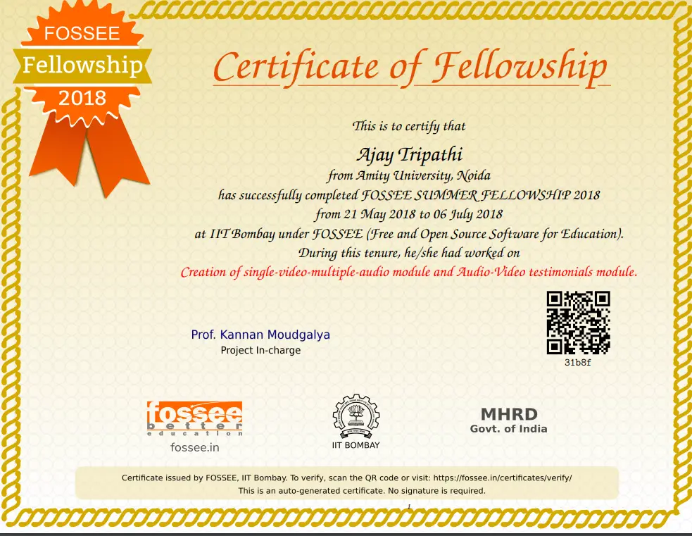 FOSSEE Summer Fellowship 2023