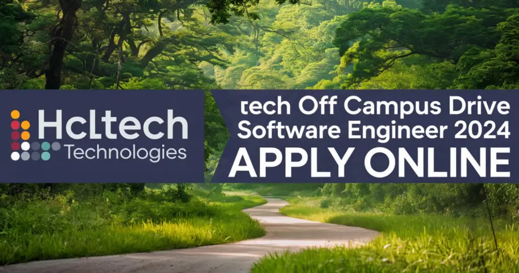 HCLtech off Campus Drive Software Engineer 2024 Apply Online