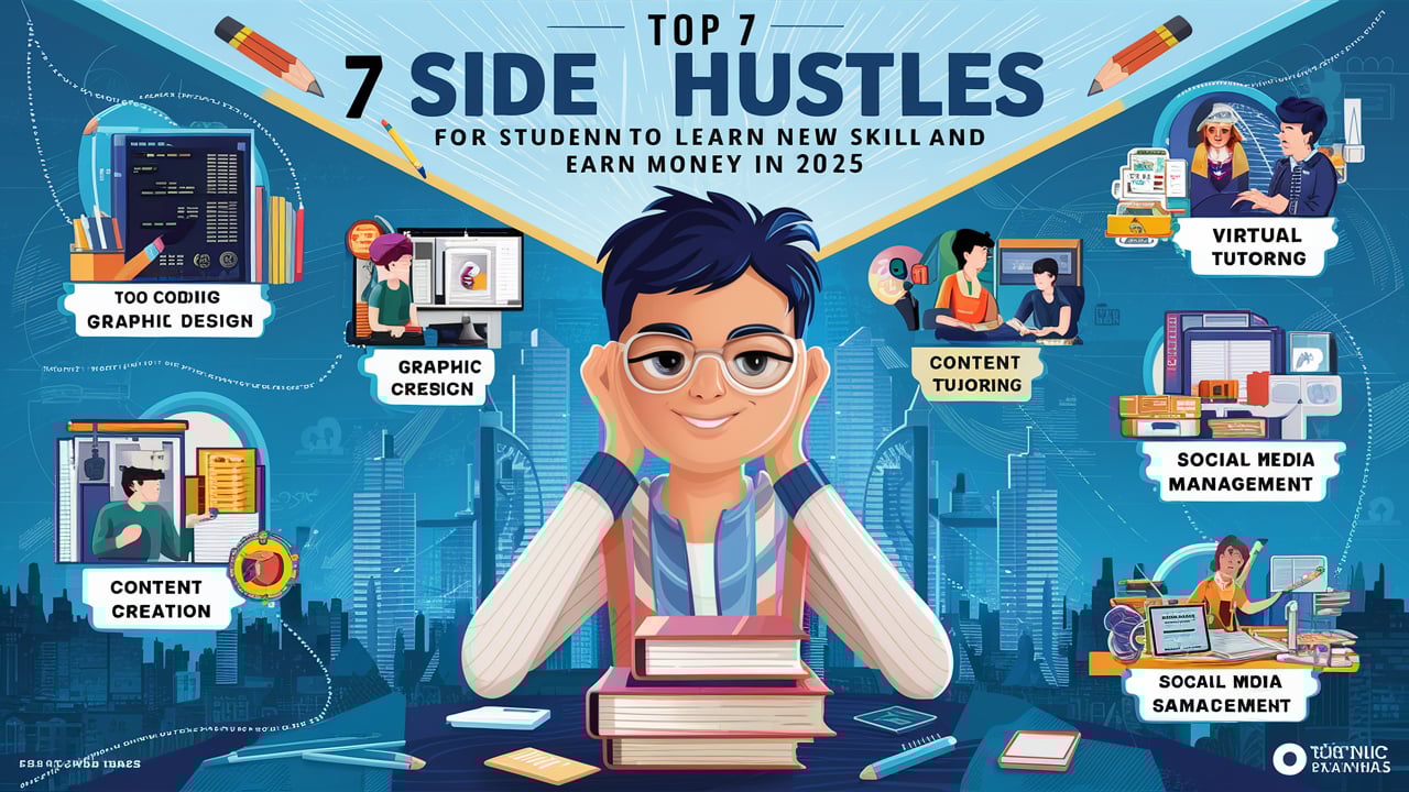 Top 7 Side Hustles Learn New skills to Make Money in 2025 for Collge