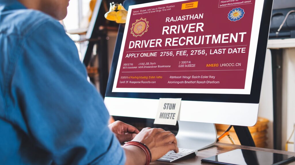 Rajasthan RSMSSB Driver Recruitment 2025 Apply Online 2756 Post, Eligibility, Fee, Last Date