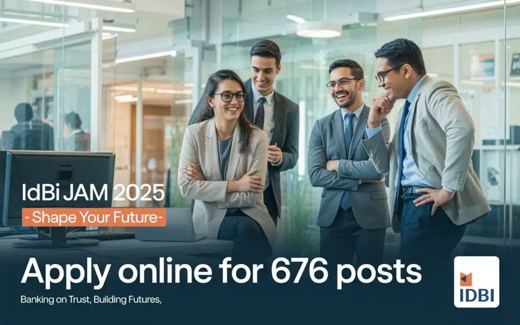 IDBI Bank JAM (Junior Assistant Manager) Recruitment 2025 - Apply Online for 676 Posts