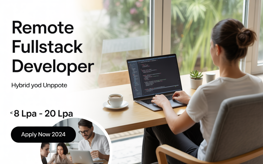 Remote Fullstack Developer Hybrid Job (full time) ₹ 8 LPA - 20 LPA Apply Now 2024