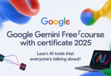 Google Gemini FREE Course with Certificate 2025– Learn AI Tools That Everyone’s Talking About!