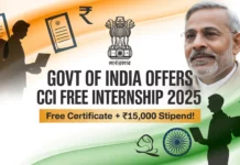 Govt Of India Offers CCI FREE Internship 2025 – Free Certificate + Stipend Rs. 15,000!