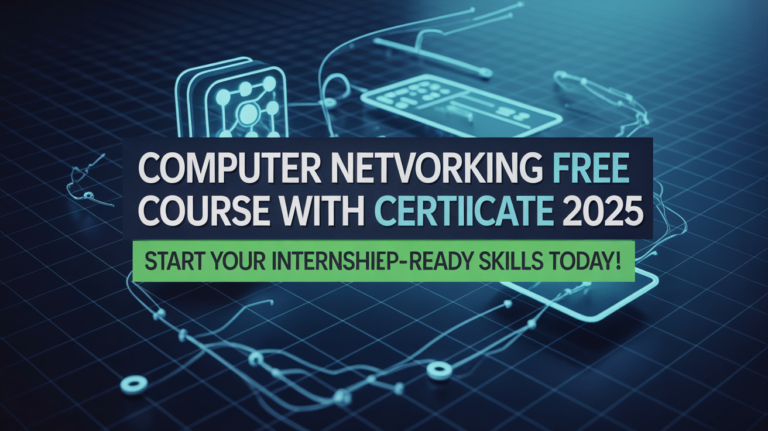 Computer Networking FREE Course With Certificate 2025 – Start Your Internship-Ready Skills Today!