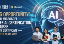 Big Opportunity! Skill India Microsoft Free AI Certification Course with Certificate – Limited Seats 2025