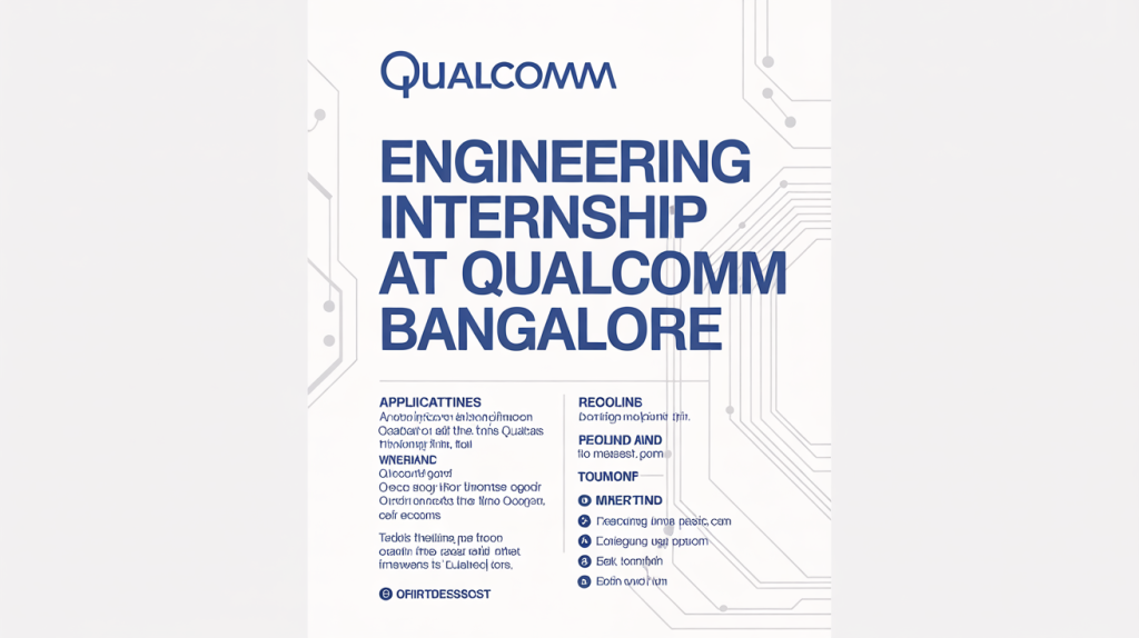 Engineering Internship at Qualcomm Bangalore & Hyderabad, [₹4-6 LPA] Apply Now in 2025