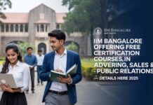 IIM Bangalore Offering Free Certification Courses in Advertising, Sales & Public Relations — Details Here 2025